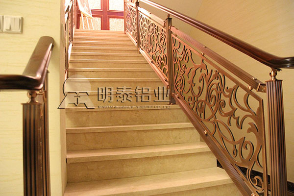 高贵典雅的铝艺雕花楼梯防护栏用铝板-选用九游会J96061铝合金