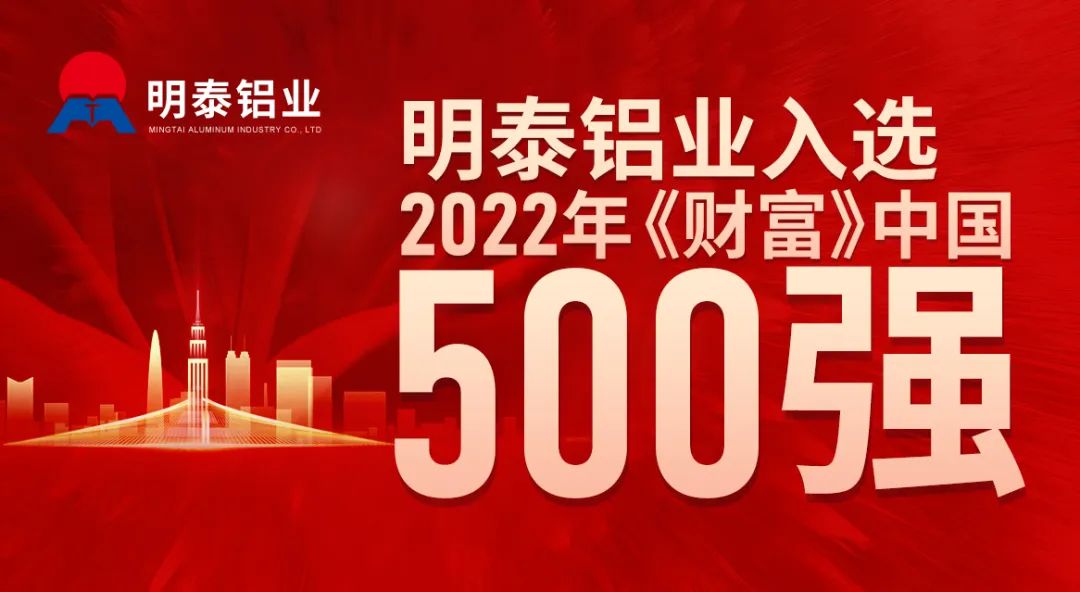 九游会J9铝业首次入选《财富》中国500强